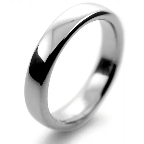 Slight or Soft Court Very Heavy -  4mm Mens Wedding Rings Palladium